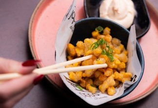 tempura de milho crocante