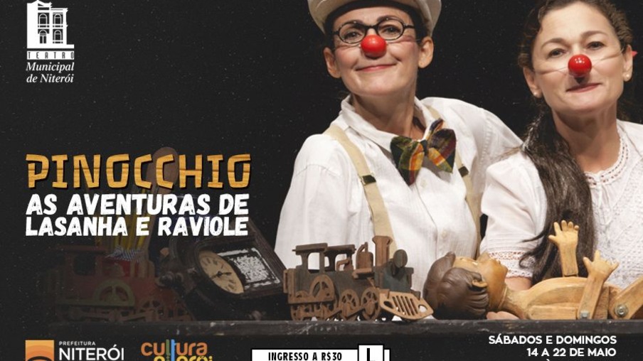 CULTURA: Pinocchio em As Aventuras de Lasanha e Ravioli no Teatro Municipal