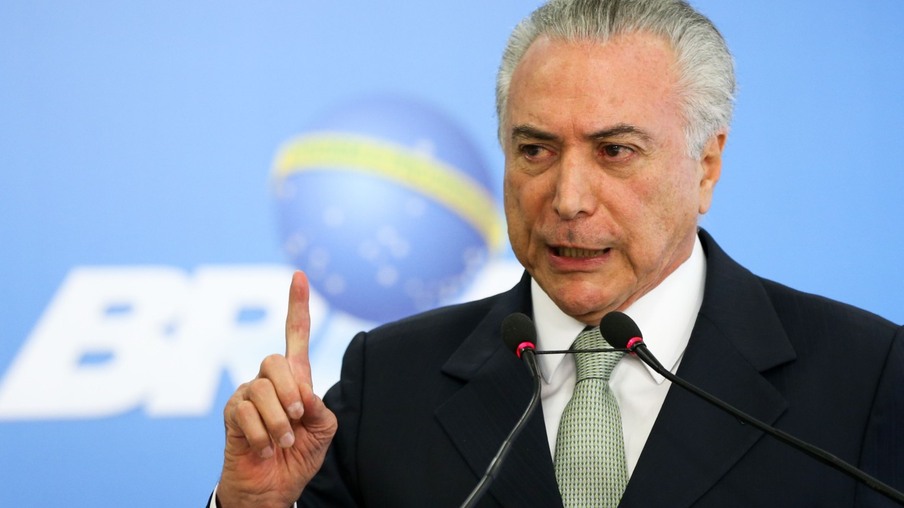 Brasília - O Presidente interino Michel Temer faz pronunciamento no Palácio do Planalto ( Marcelo Camargo/Agência Brasil)