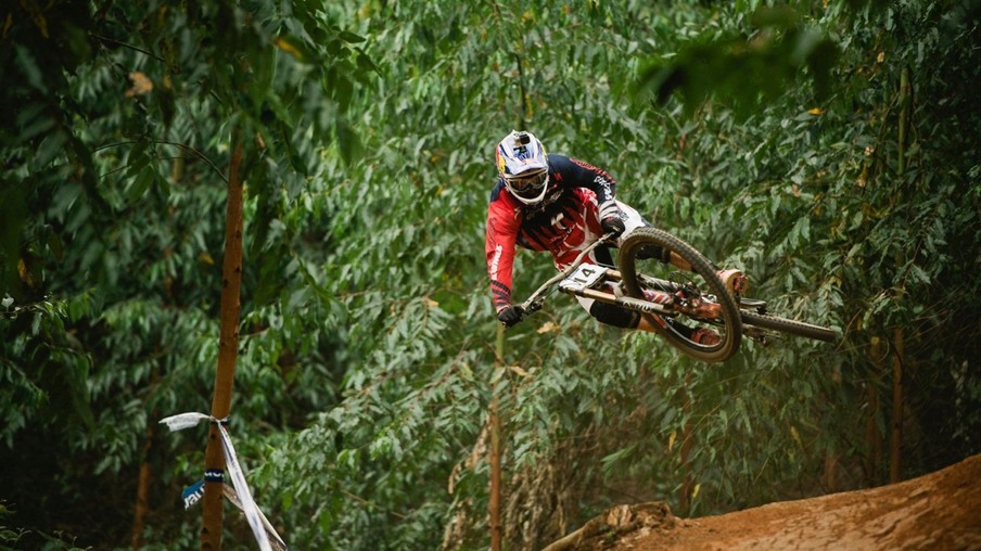 Aaron Gwin at the UCI MTB World Champs, Pietermaritzburg, South Africa on August 26th - Septemebr 1st, 2013