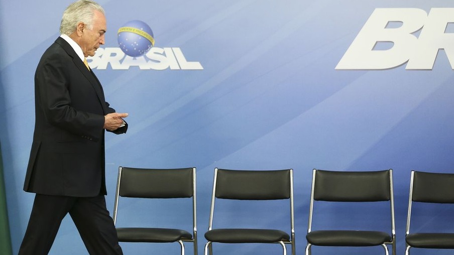 Brasília - O Presidente Michel  Temer durante cerimônia de  assinatura de decreto de intervenção federal na segurança do Rio de Janeiro (Marcelo Camargo/Agência Brasil)