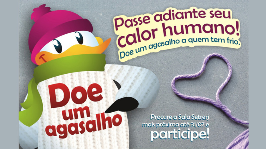 SETRERJ lança campanha do agasalho em parceria com a Pestalozzi de Niterói