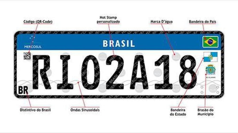Placa para veículos com padrão Mercosul é lançada no Rio de Janeiro