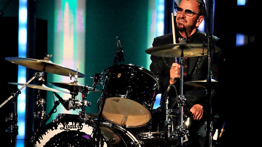 LOS ANGELES, CA - January 26, 2014 Ringo Starr in performance with Paul McCartney (not shown) at the 56th Annual GRAMMY(R) Awards at STAPLES Center in Los Angeles, CA. Sunday, January 26, 2014.  (Robert Gauthier / Los Angeles Times)