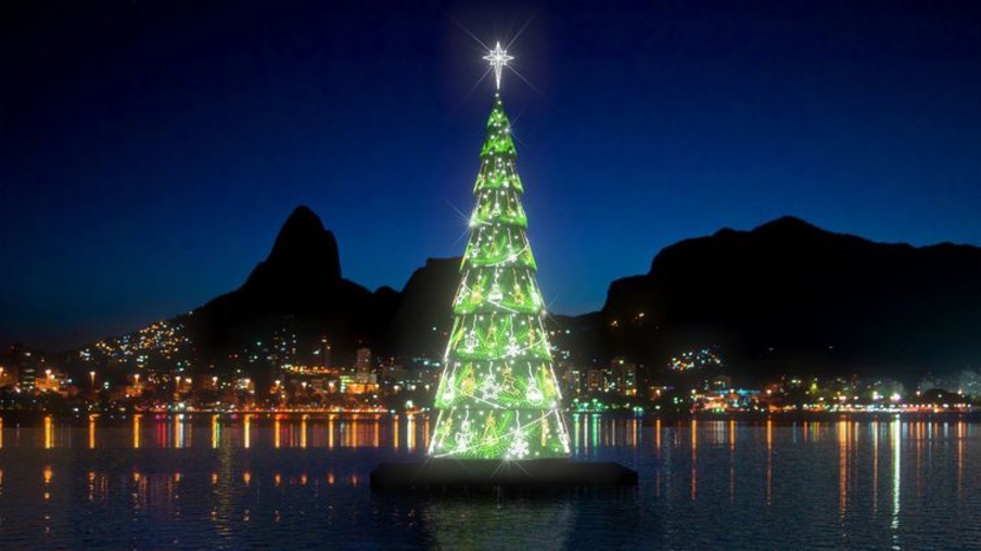 Depois de dois anos, Rio volta a montar árvore de Natal da Lagoa