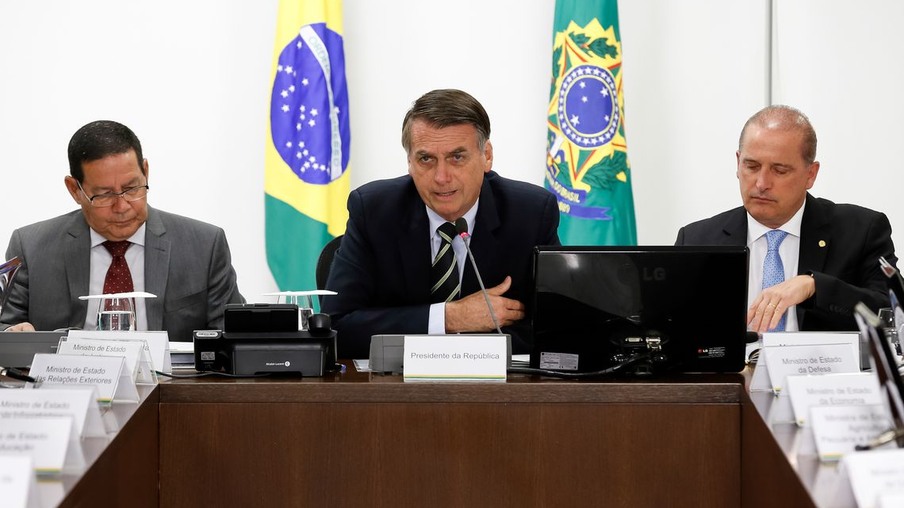 (Brasília - DF, 15/01/2019) Presidente da República, Jair Bolsonaro durante Reunião do Conselho de Governo.
Foto: Alan Santos/PR