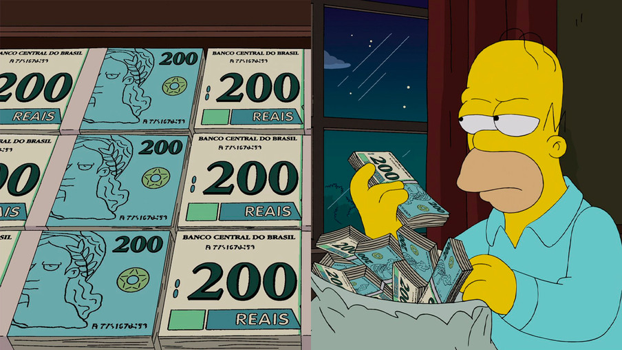 Simpsons “previu” nota de R$ 200 há seis anos