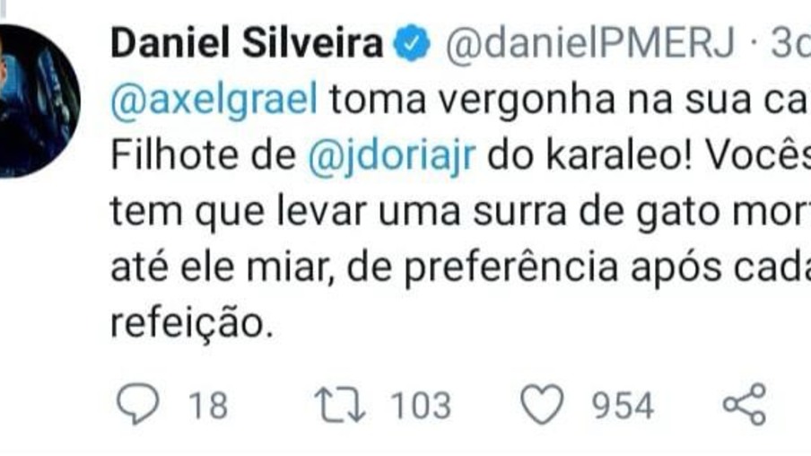 Prefeito Grael divulga que foi ameaçado pelo deputado Daniel Silveira