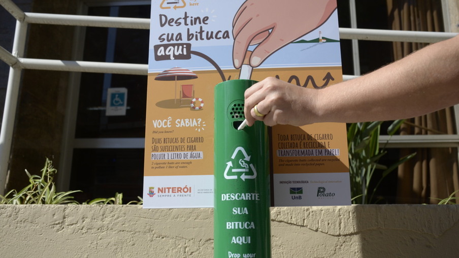 Bituca de cigarro vira papel reciclado em projeto inédito na cidade de Niterói
