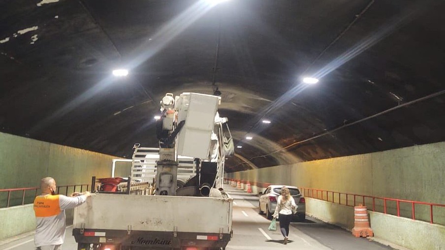 Nova iluminação no túnel Icaraí x São Francisco, em Niterói