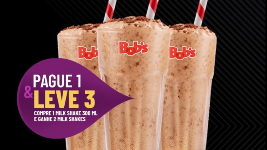 Bob's anuncia Black Friday com promoção 3x1 de milk shake