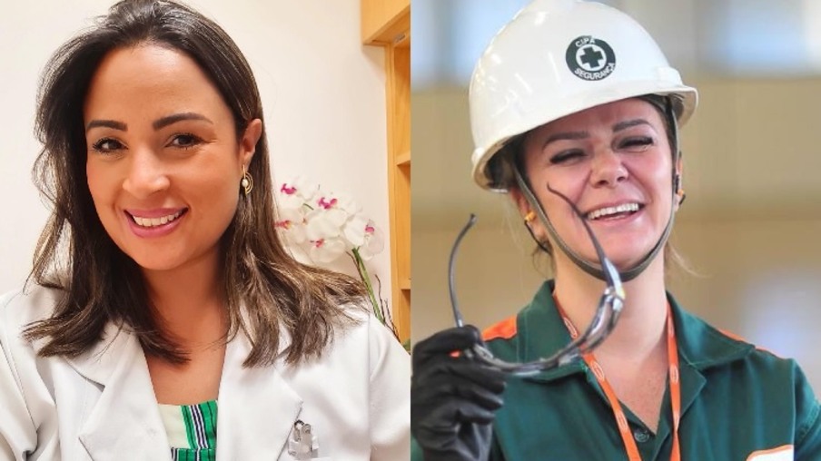 Adriane Proba, Gerente do São Francisco Hospital e Maternidade e Claudia Ribeiro, gerente de apoio industrial e QSMS, do Estaleiro Mauá.