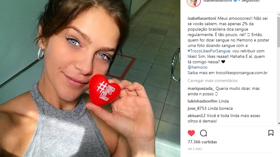 Hemorio promove campanha em que personalidades ‘trocam likes’ com doadores de sangue